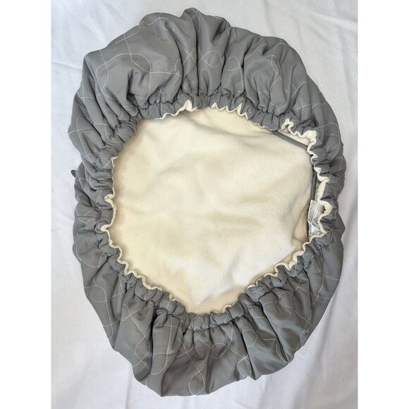 JJ Cole Infant Carrier Cover bundle me - Neutral Gray Weather Resistant+Fleece - Picture 5 of 6